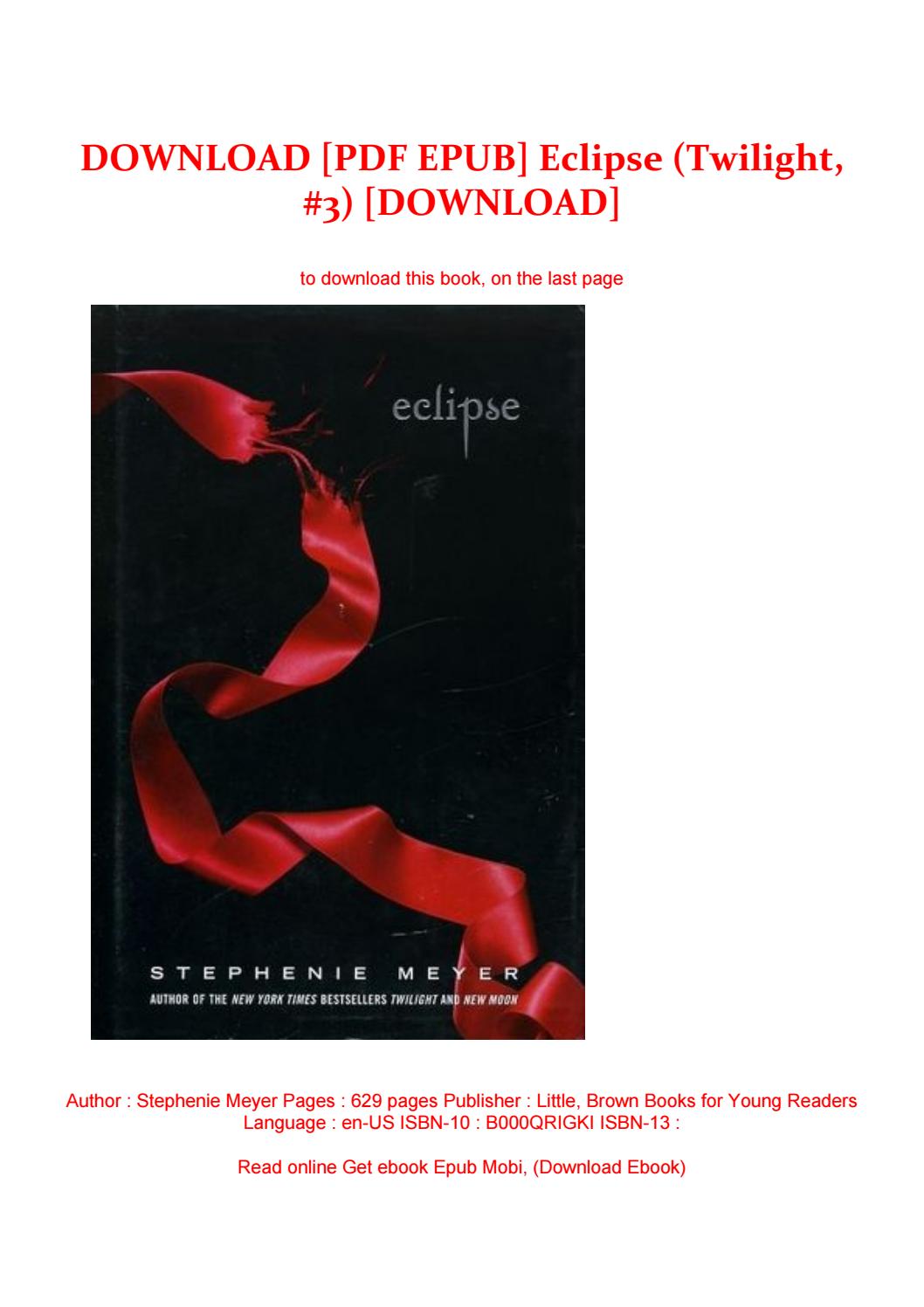 Twilight Eclipse Book Pdf